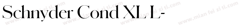 Schnyder Cond XL L字体转换